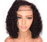 Parrucca Europa E Stati Uniti Parrucca Da Persona Reale In Pizzo Nero Corto Volume 13X6 Anteriore Può Essere Tinta Parrucca Femminile Tessuta A Mano Morbida Densità Del 130% 6-14 Pollici (Dimensioni