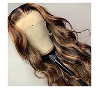 Parrucca evidenzia parrucca per capelli umani onda corpo parrucche frontali in pizzo honey bionda marrone parrucca color marrone 13 × 4 chiusura in pizzo ombre parrucca per donne parrucche grigie per