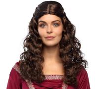 Parrucca fanciulla adulto con capelli sintetici carnevale