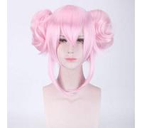 Parrucca Fate Grand Order Koyanskaya Tamamo no Mae FGO Cosplay Pink Buns Servent Lancer Giochi di ruolo Capelli sintetici per adulti PL-336
