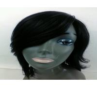 Parrucca Fatto a Mano 100% Capelli Remy Colore Nero 30.5cm N Tangle Shedding