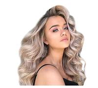 Parrucca for capelli sintetici lunghi ricci di colore dorato con parte centrale compatibile con parrucche anteriori in pizzo Motown Tress