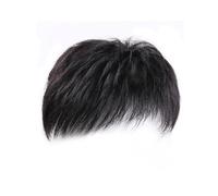 Parrucca for uomo, copricapo for calvizie sulla fronte, in fibra sintetica traspirante naturale, bianca, seta ad alta temperatura