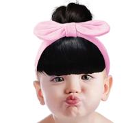 Parrucca Frangia Neonato Con Fiocco | Fascia Parrucca Con Frangia Per,Facili Da Indossare Comode Per Feste Occasioni Speciali Momenti Genitori-Figli