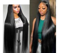 Parrucca frontale in pizzo 13x4 13x6 250% liscia, parrucca trasparente 5x5 senza colla, parrucca in pizzo 13x6, 28 pollici, densità 180