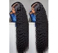 Parrucca frontale in pizzo a onde profonde da 40 pollici Glueless pronta da indossare Pre pizzicata acqua riccia 13x4 13x6 HD parrucche anteriori in pizzo per capelli umani da donna