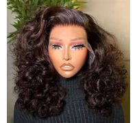 Parrucca Frontale In Pizzo Con Capelli Umani Ricci E Rimbalzanti Senza Colla 360 Hd 200 Density 14 Inch 13x6 Hd Lace Wig