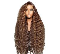 Parrucca Frontale In Pizzo Con Onda Profonda Da Donna, 30 Pollici, 13X6, In Pizzo Trasparente HD, Stile Ombré