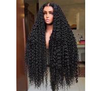 Parrucca Frontale In Pizzo Con Onde Profonde Da Donna, 40 Pollici, HD Trasparente, 13X6, Capelli Umani, Chiusura 5X5, Parrucche Brasiliane Ricce