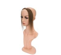 Parrucca frontale in pizzo con parte centrale da 10 pollici, capelli umani, toppa for attaccatura dei capelli, parrucchino sostitutivo invisibile naturale(Medium Brown)