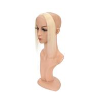 Parrucca frontale in pizzo con parte centrale da 10 pollici, capelli umani, toppa for attaccatura dei capelli, parrucchino sostitutivo invisibile naturale Soffice e Naturale(Blonde)