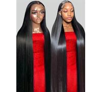 Parrucca Frontale In Pizzo Dritto Da Donna HD Trasparente 13X4 13X6 300 Densità Parrucche Frontali Brasiliane Per Capelli Umani