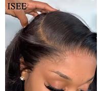 Parrucca frontale in pizzo HD 13x6 Parrucche frontali in pizzo trasparente per capelli umani Parrucche prepizzicate diritte per le donne In vendita Capelli ISEE 13x6 HD Lace Wig