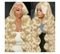Parrucca frontale in pizzo marrone con capelli umani, 20 pollici, parrucca in trasparente onda del corpo HD 13x6(613 13x6 Lace Front Wig,26 Inch)