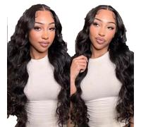 Parrucca frontale in pizzo ondulato con pre-pizzicati, parrucca HD senza colla sulla fronte per donne nere, 26 pollici