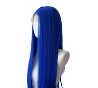 Parrucca frontale in pizzo rosa da 26" 13x4, lunga e dritta, in fibra sintetica resistente al calore, for cosplay Mira(BLUE_150%_18INCHES)