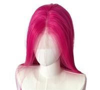 Parrucca frontale in pizzo rosa da 26" 13x4, lunga e dritta, in fibra sintetica resistente al calore, for cosplay Mira(D39_150%_20INCHES)
