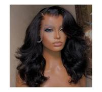 Parrucca frontale in pizzo trasparente 13x6, parrucche for capelli umani brasiliani, capelli vergini Remy, parrucca con chiusura in pizzo 13x6, densità 180%(10 Inch)