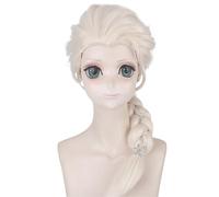 Parrucca Frozen Elsa Anna adulti principessa lunga bionda lisci treccia donna
