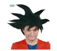 Parrucca Goku Dragon Ball Carnevale Accessori Travestimento Samurai