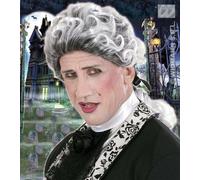 PARRUCCA GRIGIA GOTICA MARCHESE CASANOVA HALLOWEEN CARNEVALE