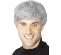 Parrucca Grigia Uomo Costume Fantasia Icone E Idoli Corprae Accessorio Corto