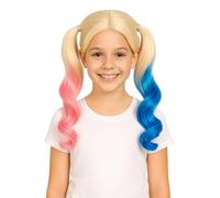 Parrucca Harley Suicide bambina cosplay carnevale halloween film personaggio taglia unica sintetica travestimento regalo natale compleanno