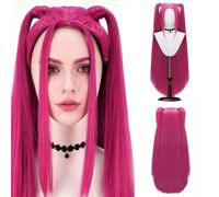 Parrucca Hun-ter Cosplay Per Bambini, Parrucca Lunga con Treccia Viola, Parrucca a treccia lunga viola, Trecces Realistiche Accessoris Cosplay Per Halloween, Feste Di Carnevale