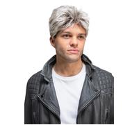 Parrucca Icona Anni '80 Uomo Pop Star Parrucca Spiky Costume Biondo Cenere
