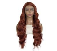 Parrucca in fibra sintetica riccia 18 a 26 pollici lunga con striscia al centro e senza frangetta per donna, per cosplay, feste in costume Halloween anime(18 pollici)