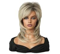 Parrucca in Pizzo Adatto for i viaggi quotidiani e for indossare parrucche Parrucche a strati da donna Parrucche sintetiche in seta ad alta temperatura fino alle spalle Parrucche da Donna