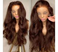 Parrucca In Pizzo Marrone 13X4 Wave Body Wigs Glueless Marrone 13X6 Lace F Parrucche Per Capelli Umani Da Donna