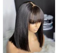 Parrucca In Pizzo Parrucche Bob Parrucca Senza Colla Parrucche Per Capelli Umani Lisci Parrucche Per Capelli Umani Con Frangia 3x1 middle part lace 8inch#150