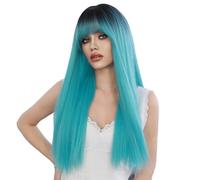 Parrucca in Pizzo Parrucche lisce lunghe 68 cm 26 pollici for donne Parrucche sintetiche naturali adatte for l'uso quotidiano nei giochi di ruolo Parrucche da Donna