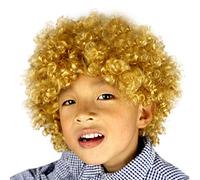 Parrucca in rame Bob Fan-Kids Clown Football Afro Masquerade parrucca per capelli afro parrucca per capelli parrucca nera rossa corta (J, taglia unica)