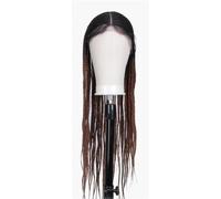 Parrucca Intrecciata Anteriore In Pizzo Sintetico Per Parrucca Da Donna In Pizzo Ombre Coda Di Cavallo Trecce All'uncinetto Parrucca Cosplay Per Capelli TT1B-30 34inch