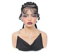 Parrucca intrecciata in pizzo sintetico da 16 pollici for donne nere