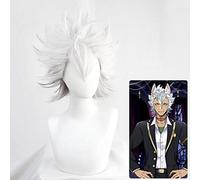 Parrucca intrecciata nel paese delle meraviglie Jack Howl Parrucca cosplay Lupo Argento Corto Capelli ad alta temperatura Fibra Halloween Uomo Donna Parrucche unisex