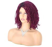 Parrucca Intrecciata Parrucca Corta Bob Per Capelli Sintetici Da 10 Pollici Per Le Donne Parrucca Riccia Torsione Nera Bionda Rossa Dreadlock Faux Locs