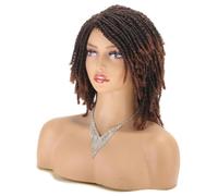 Parrucca Intrecciata Parrucca Corta Bob Per Capelli Sintetici Da 10 Pollici Per Le Donne Parrucca Riccia Torsione Nera Bionda Rossa Dreadlock Faux Locs