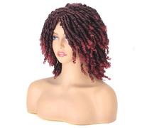 Parrucca Intrecciata Parrucca Corta Bob Per Capelli Sintetici Da 10 Pollici Per Le Donne Parrucca Riccia Torsione Nera Bionda Rossa Dreadlock Faux Locs