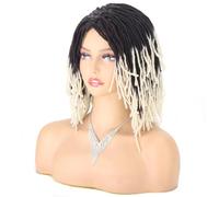 Parrucca Intrecciata Parrucca Corta Bob Per Capelli Sintetici Da 10 Pollici Per Le Donne Parrucca Riccia Torsione Nera Bionda Rossa Dreadlock Faux Locs