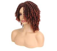 Parrucca Intrecciata Parrucca Corta Bob Per Capelli Sintetici Da 10 Pollici Per Le Donne Parrucca Riccia Torsione Nera Bionda Rossa Dreadlock Faux Locs