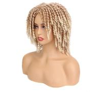 Parrucca Intrecciata Parrucca Corta Bob Per Capelli Sintetici Da 10 Pollici Per Le Donne Parrucca Riccia Torsione Nera Bionda Rossa Dreadlock Faux Locs