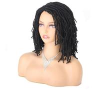 Parrucca Intrecciata Parrucca Corta Bob Per Capelli Sintetici Da 10 Pollici Per Le Donne Parrucca Riccia Torsione Nera Bionda Rossa Dreadlock Faux Locs