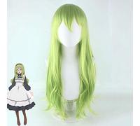Parrucca Karin Princess Connect! Ri: immersione Verde Lungo Ricciolo Fibra resistente al calore Capelli Peluca Principessa Connect Karin Costume Parrucche Cosplay PL-747