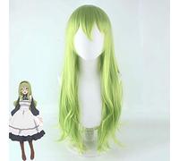 Parrucca Karin Princess Connect! Ri: immersione Verde Lungo Ricciolo Fibra resistente al calore Capelli Peluca Principessa Connect Karin Costume Parrucche Cosplay PL-747