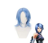 Parrucca Kingdom Hearts III Aqua Blue Parrucca Costume Cosplay Uomo Donna Resistente al calore Capelli sintetici Festa di ruolo Parrucche MZ-1351