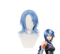 Parrucca Kingdom Hearts III Aqua Blue Parrucca Costume Cosplay Uomo Donna Resistente al calore Capelli sintetici Festa di ruolo Parrucche MZ-1351