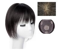Parrucca La parte superiore della testa del pezzo di toppa for capelli veri Gli anziani coprono i capelli bianchi Pezzo di parrucca for capelli corti veri Pezzo di parrucca soffice for donne Parrucche
